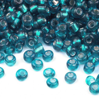 Glass seed beads 6/0 with 4mm extension (10 grams) - Color: turquoise