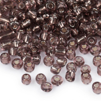 Glass seed beads 6/0 with 4mm extension (10 grams) - Color: old pink