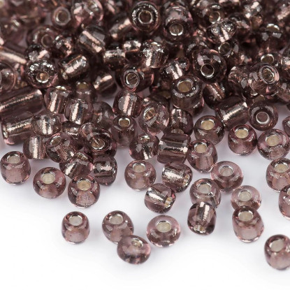 Glass seed beads 6/0 with 4mm extension (10 grams) - Color: old pink