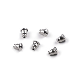 Stainless steel earring stopper 5x6 mm / Color: platinum