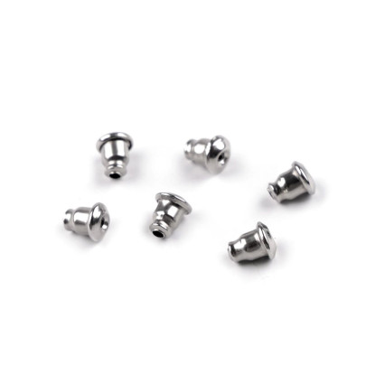Náušnicová zarážka z nerezovej ocele 5x6 mm / Farba: platina