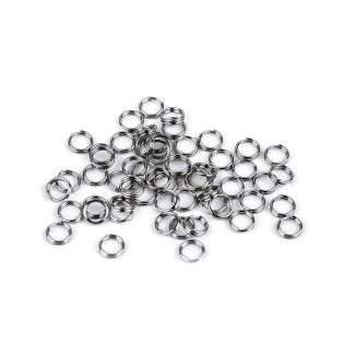 Protikrúžok dvojitý z nerezovej ocele Ø4 mm / Farba: platina (25 ks)