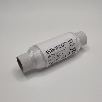 Monofilová niť / silon - farba: biela