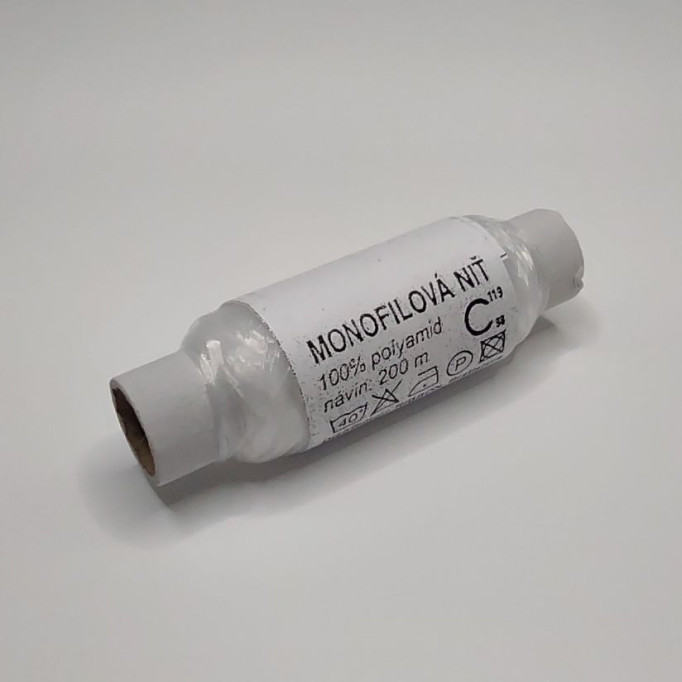 Monofilová niť / silon - farba: biela