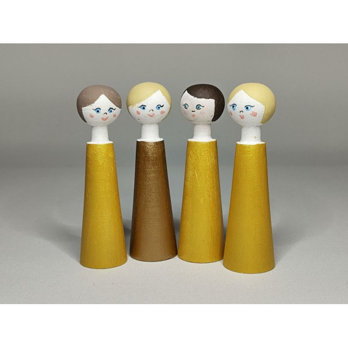 Wooden body - Doll (hand painted)