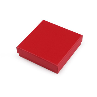 Krabička na šperky - 11 x 11 cm - farba: červená