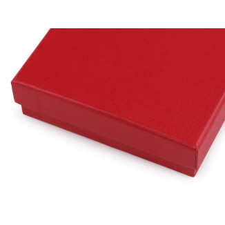 Krabička na šperky - 11 x 11 cm - farba: červená