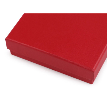 Krabička na šperky - 11 x 11 cm - farba: červená