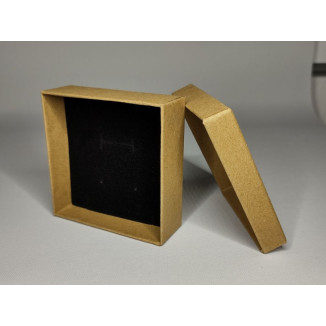 Jewelry box - 9 x 9 cm - color: natural brown