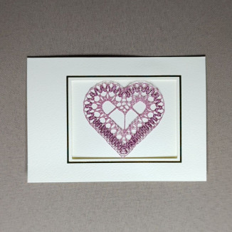 Passepartout card with envelope - 14.8 x 10.5 cm - color: cream / rectangle cutout