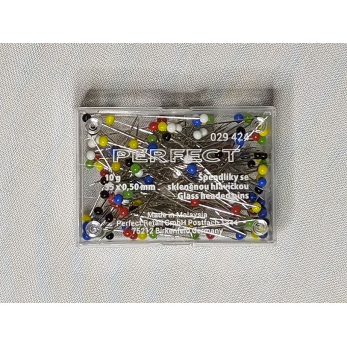 Glass headed Pins - 35 x 0.50 mm - 10g