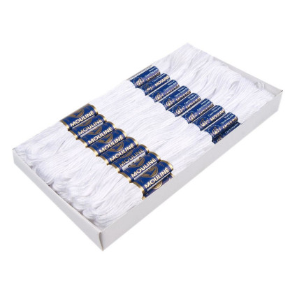 Priadza vyšívacia - MOULINE - farba: biela Priadza vyšívacia - MOULINE - farba: biela