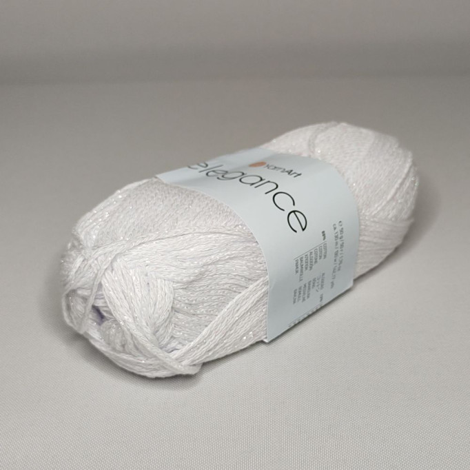 Knitting yarn - ELEGANCE - color: white