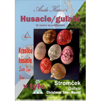 Goose Easter eggs / round decorations in Tulle